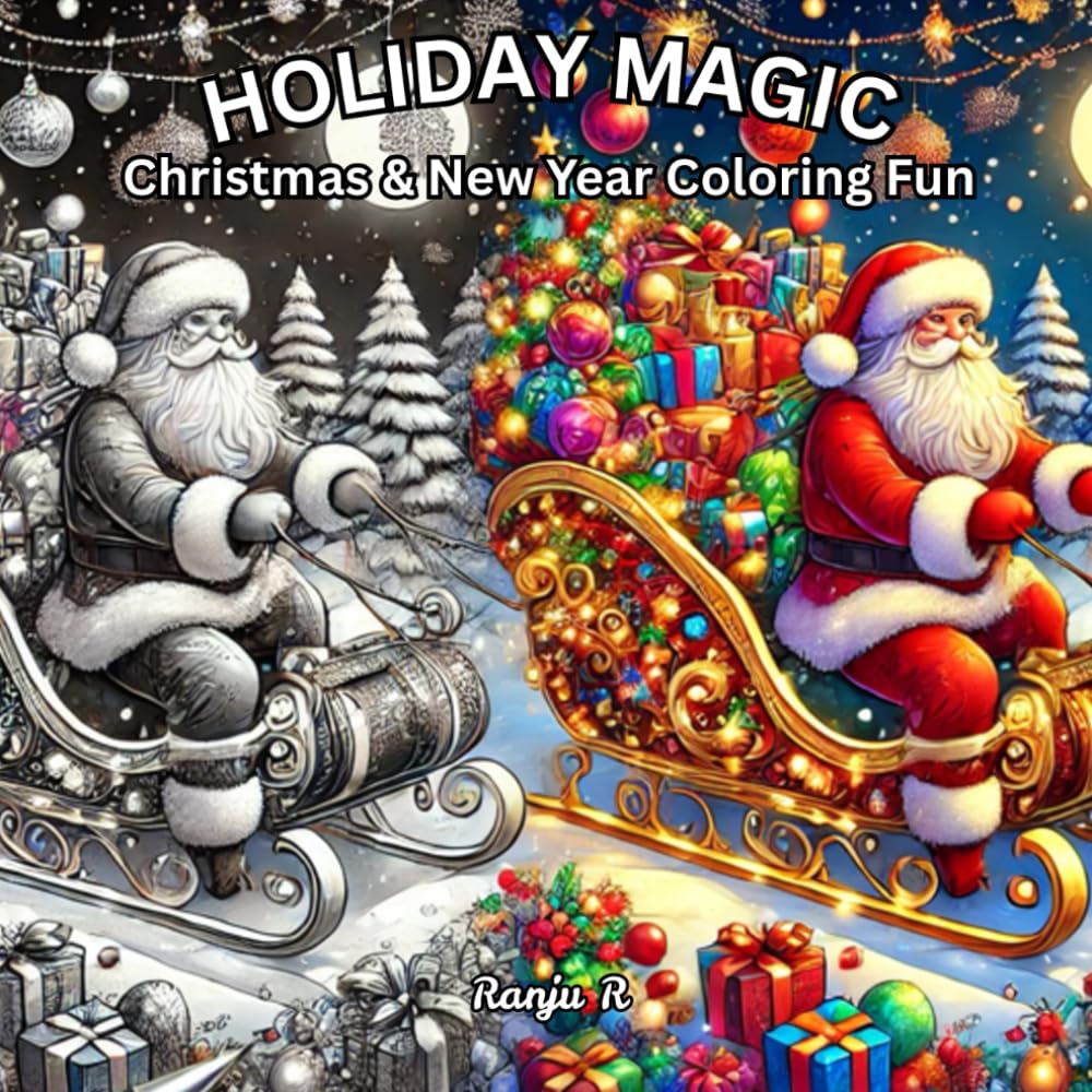 Holiday Magic: Christmas & New Year Coloring Fun