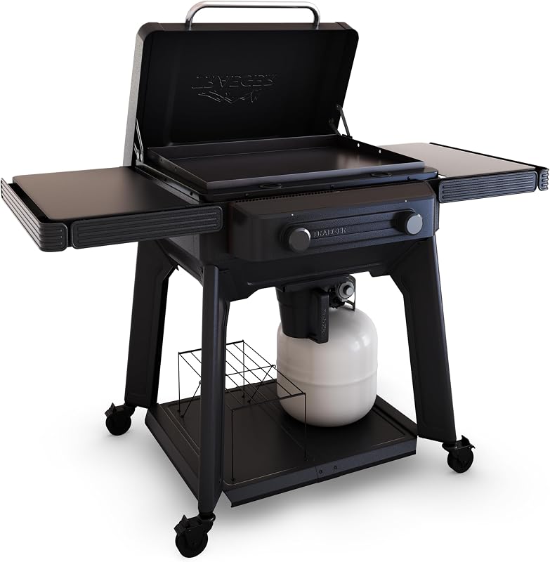 Plancha Flatrock de 2 zonas, 468 pulgadas cuadradas, TruZone, barril de grasa EZ Clean | Control de calor TruZone de doble zona, gestión de grasa EZ-Clean, calor uniforme de borde a borde para cocinar al aire libre