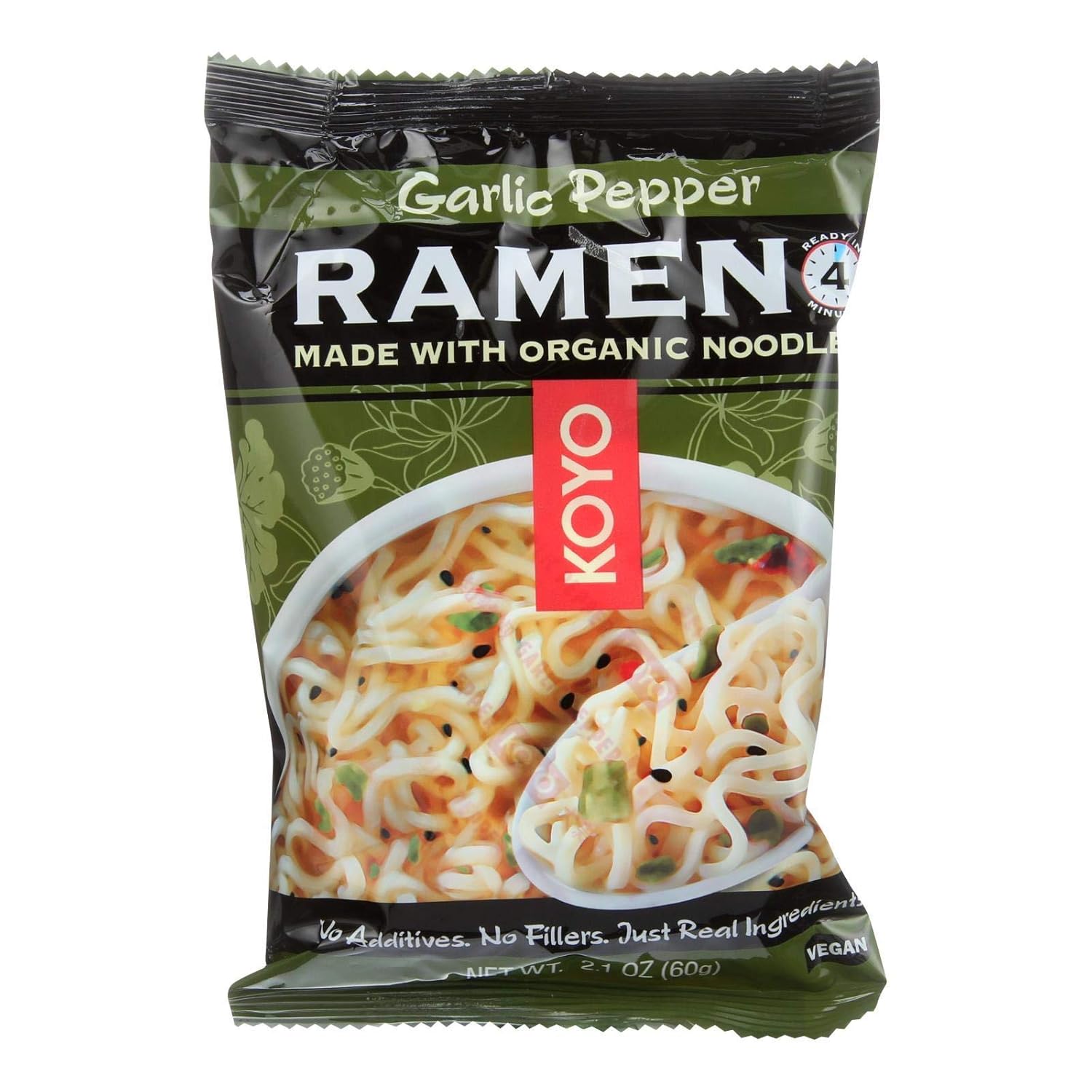 Koyo Dry Ramen - Garlic Pepper - 2.1 oz - case of 12 - Vegan