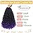 Fulcrum Goddess Box Braids Crochet Hair 12 Inch, 9 Packs Box Braid Crochet Hair for Women, Pre-looped Bohemian Crochet Braids with Curly Ends (12Inch, 1B/Purple)