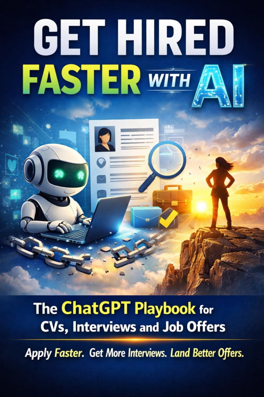 Get Hired Faster With AI. The chatGPT Playbook for CVs, Interviews and Job Offers: Apply Faster. Get More Interviews. Land Better Offers.