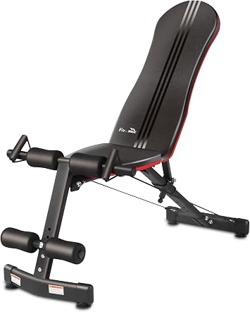 V-FIT BY VOIT D202 Katlanabilir Incline/decline Ayarlanabilir Sırt Açılı Mekik ve Ağırlık Sehpası