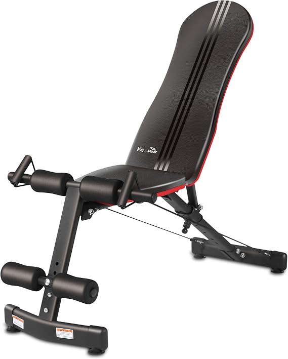 V-FIT BY VOIT D202 Katlanabilir Incline/decline Ayarlanabilir Sırt Açılı Mekik ve Ağırlık Sehpası