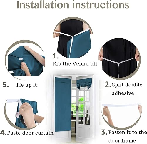 Vista 31 de Flamingo P Tricia - Cortinas opacas para puerta con ventana (26 x 68 pulgadas)