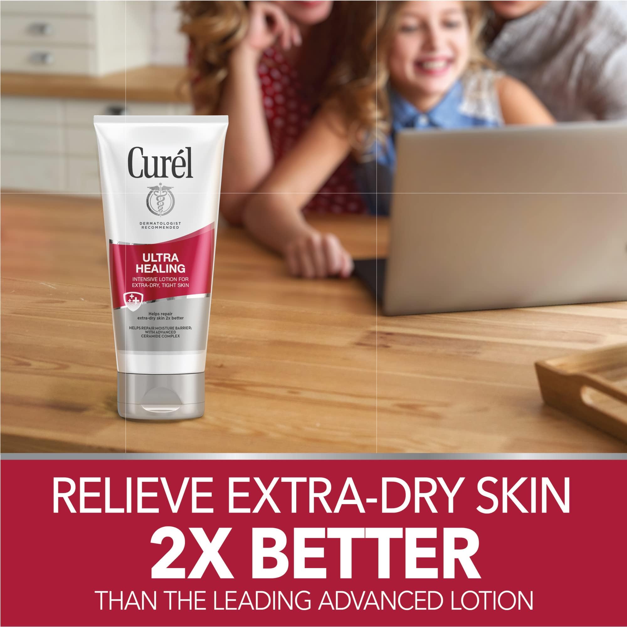 Curel Ultra Healing Intensive Fragrance-Free Lotion For Extra-Dry Skin, Dermatologist Recommended, Ideal for Sensitive Skin, Cruelty Free, Paraben Free 1 Oz (Pack of 1)