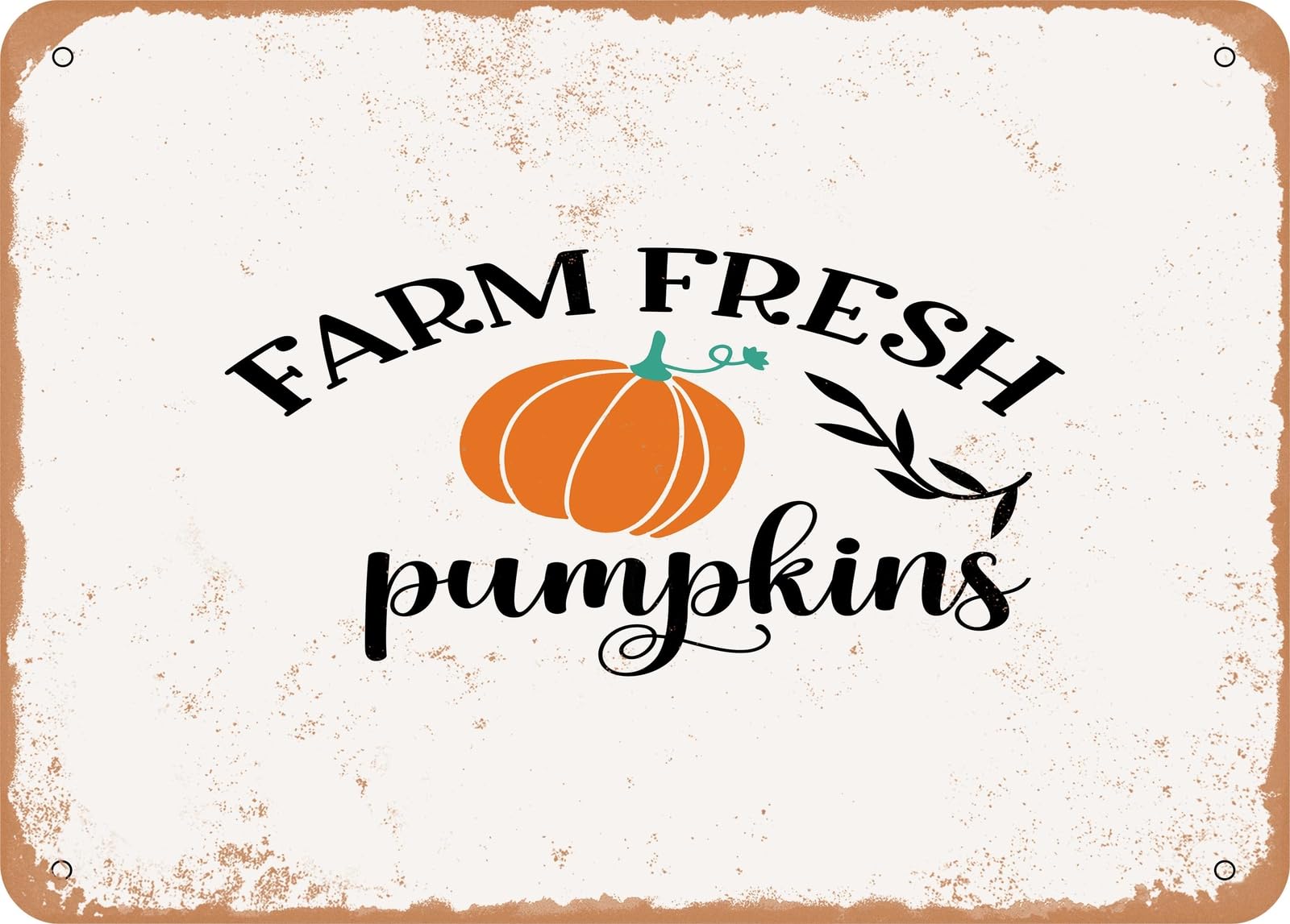 Miaomansenstore Metal Sign - Farm Fresh Pumpkins - 7 - Vintage Look Sign Home Decor