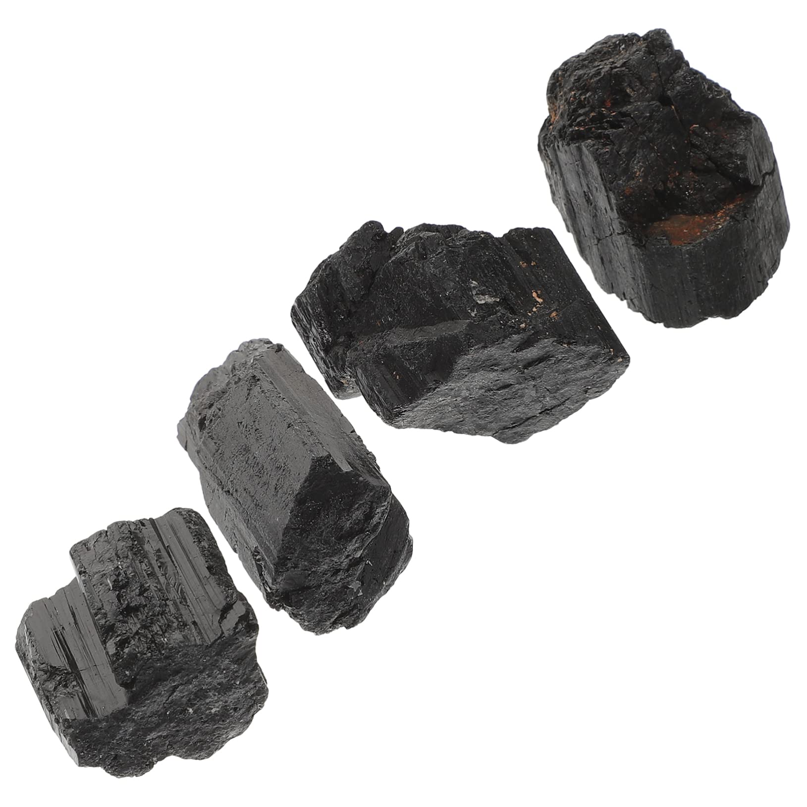 SAFIGLE 3pcs 1 Black Tourmaline Stone Original Faceted Natural Stone for Home Decor Craft Projects