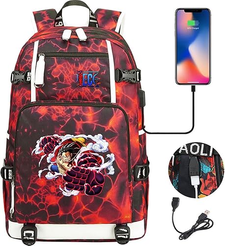 Miniatura 2 de Mochila de animales del rey león con portátil USB, mochila casual de gran capacidad para niño, Negro -, Minimalista
