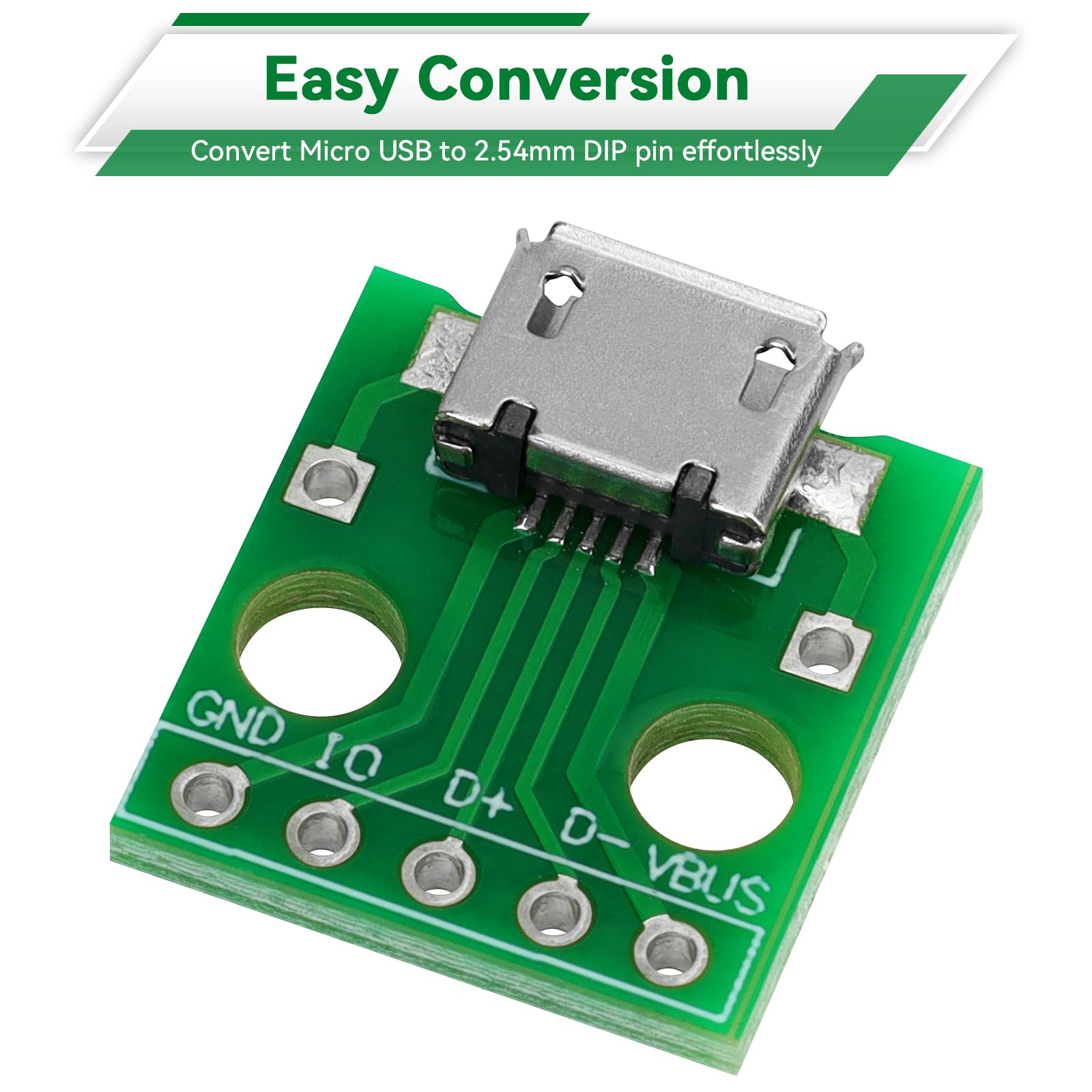 MakerHawk Micro-USB Auf DIP Adapter, 5-polig – 15 Stück, 2,54 Mm Pitch, Für Elektronikprojekte