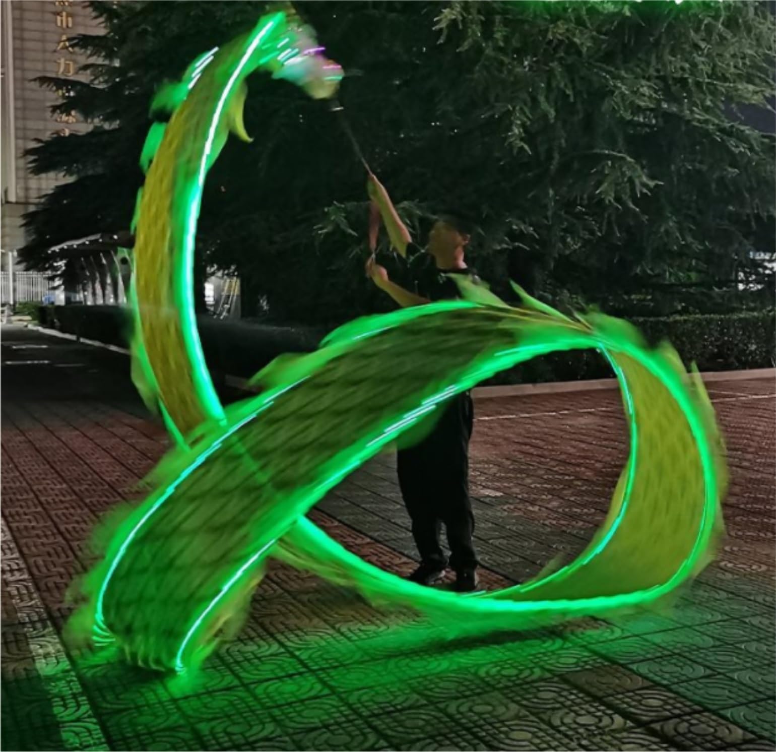 Drago Cinese per Feste Nastro da Danza del Drago Leggero A LED Fitness con Streamer per Capodanno Cinese Wu Lungo Feste Cinesi in Italia(10m)