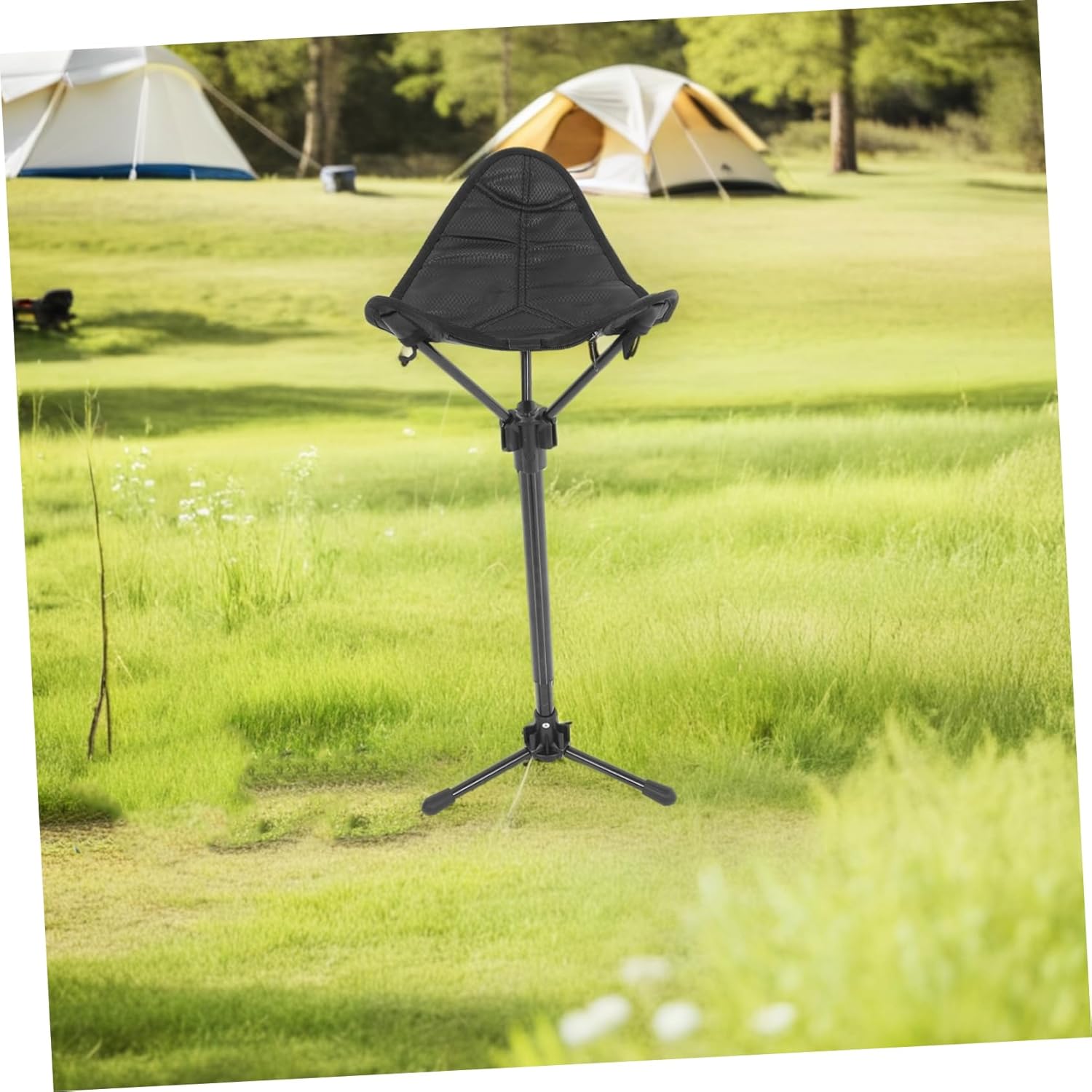 Milisten Telescoping Folding Stool Height Portable Camping Stool for Fishing Hiking and Picnics Compact and Lightweight Design for and Outdoor Activities