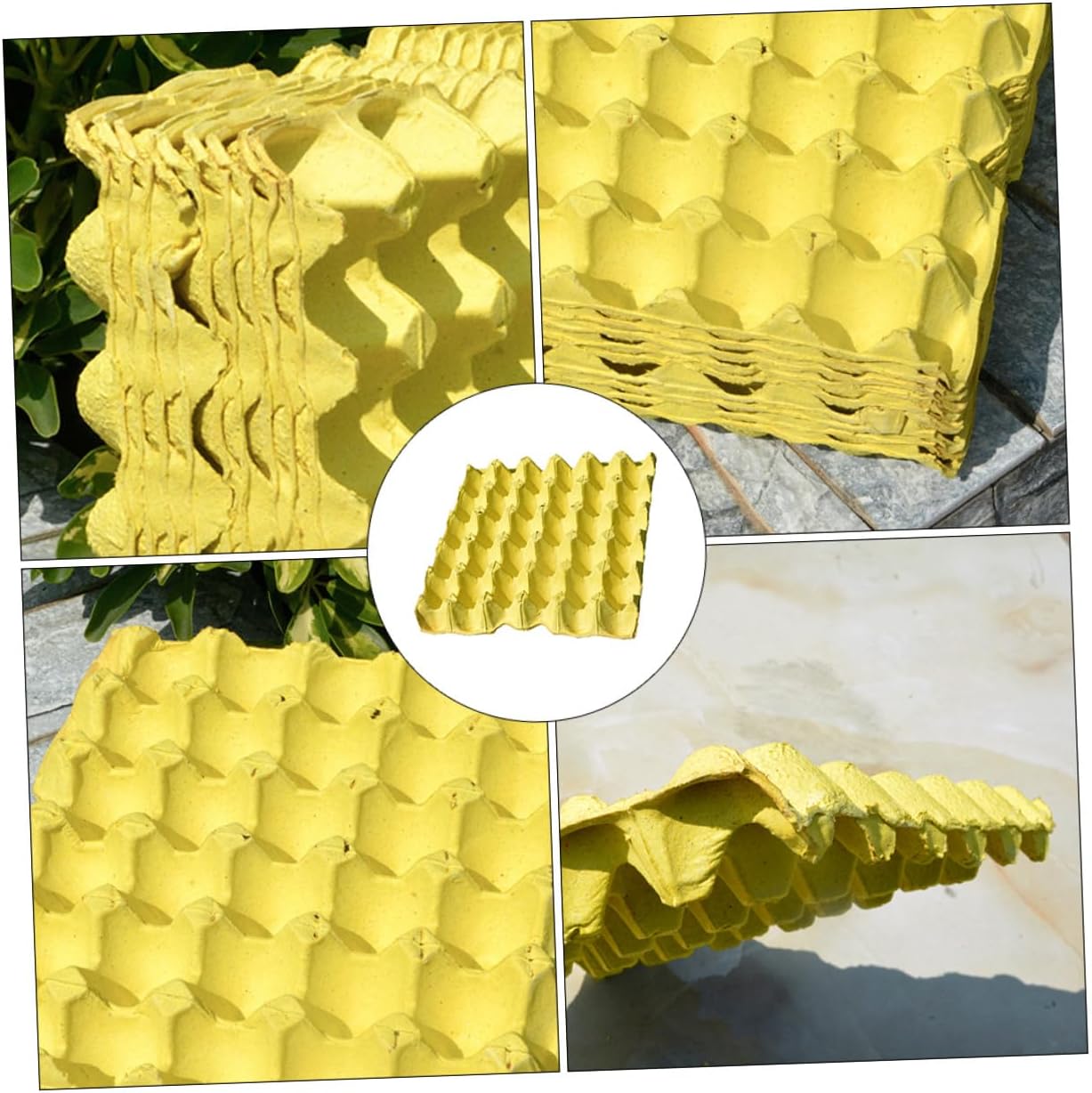 BESPORTBLE 10pcs 30-egg Pulp Paper Egg Tray Organizer Household Egg Holder Kitchen Storage Containers for Refrigerator Storing Racks