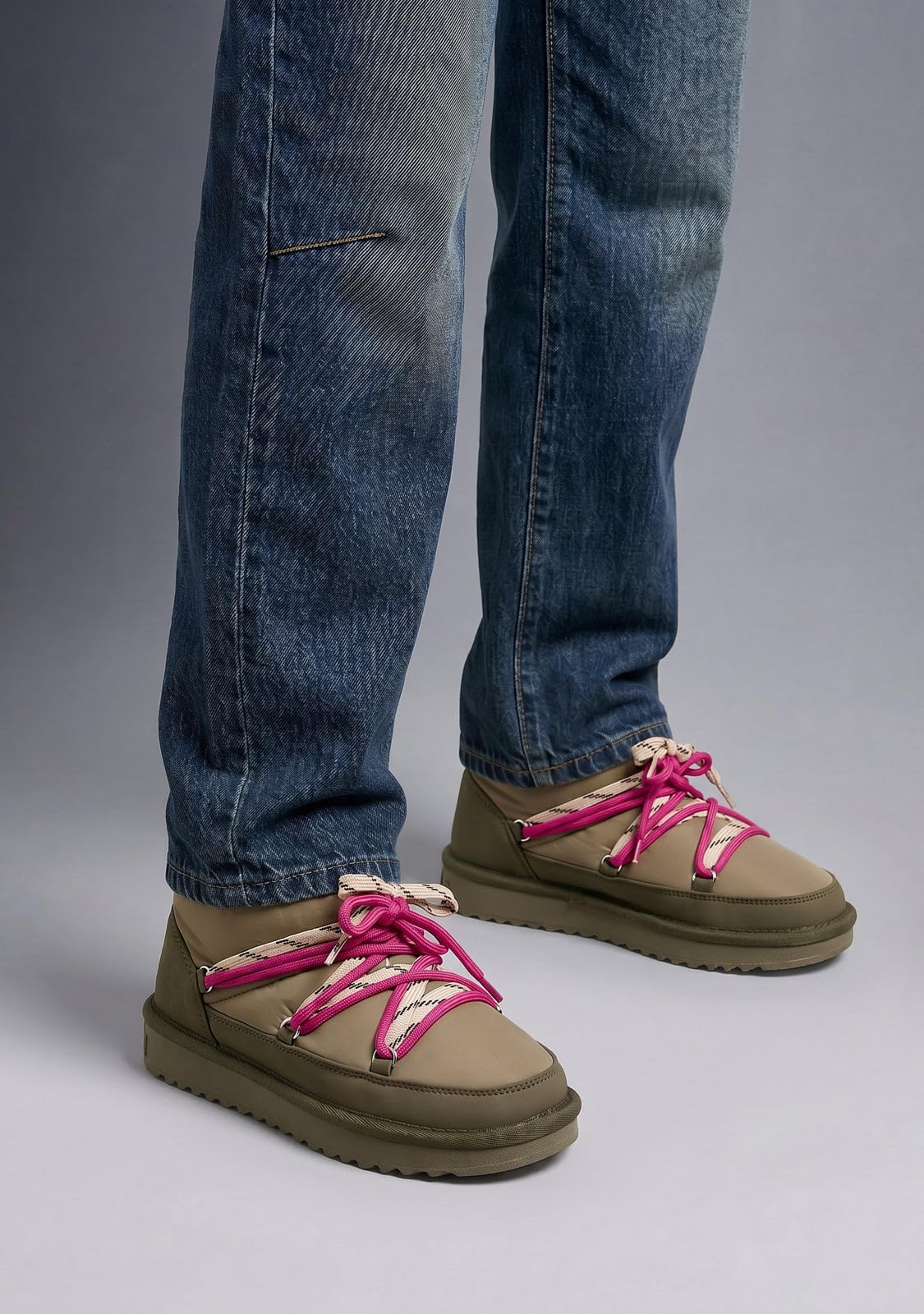 D.Franklin Śniegowce Damskie Nordic Lite Masal w kolorze khaki - Buty Damskie - Moda Casual - Rozmiar (42) - Model nordic