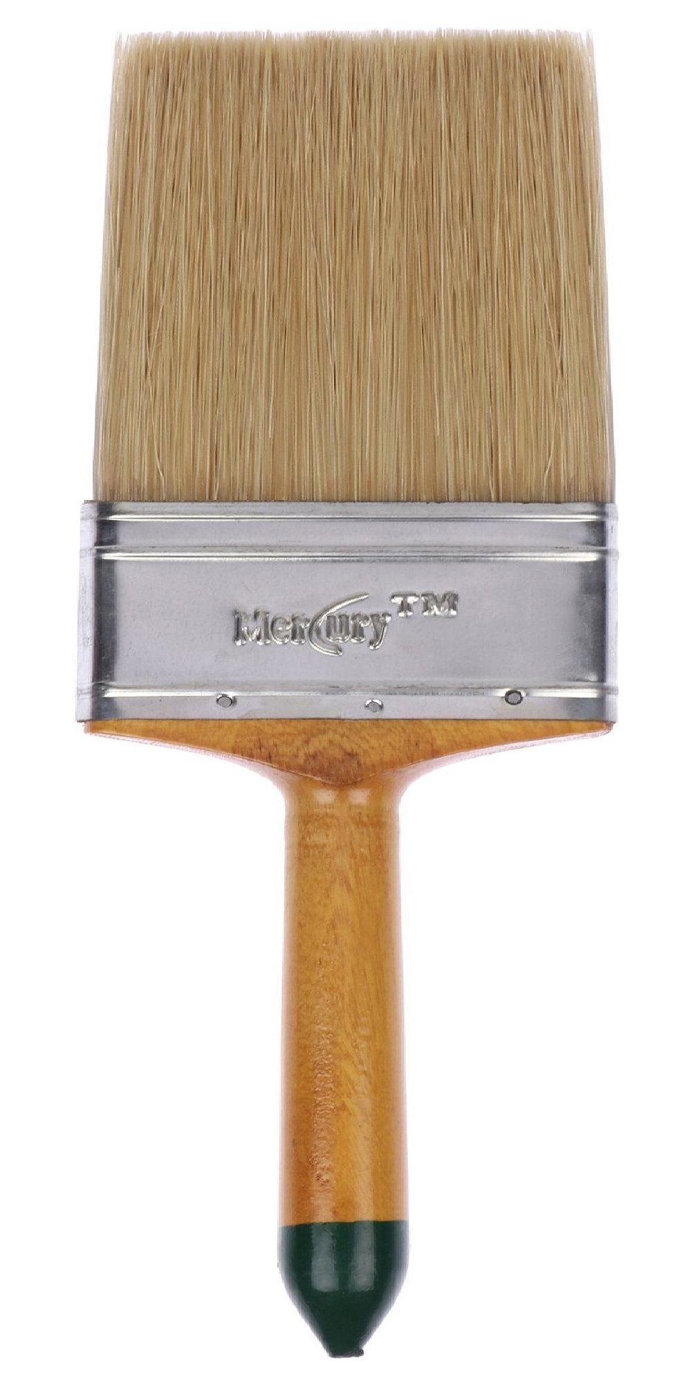 Mercury BrushDouble Thickness Triple Boiled 100% Pure Nylon/Polyester Blend Round Bristles Paint Brush for All Applications (Yellow 5 inch x 1)