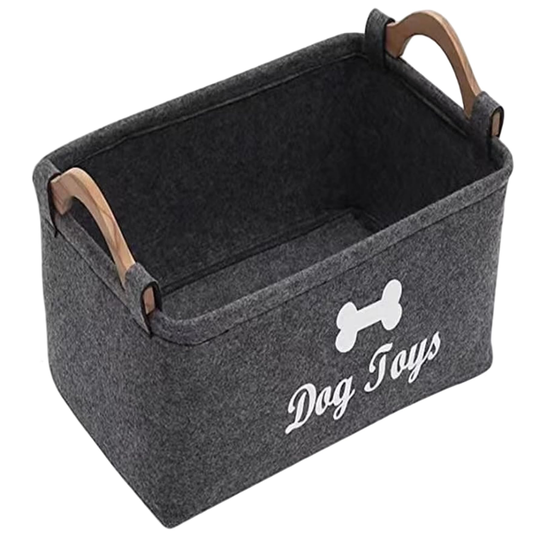 Panier à jouets pour chien en feutre fini le désordre au salon