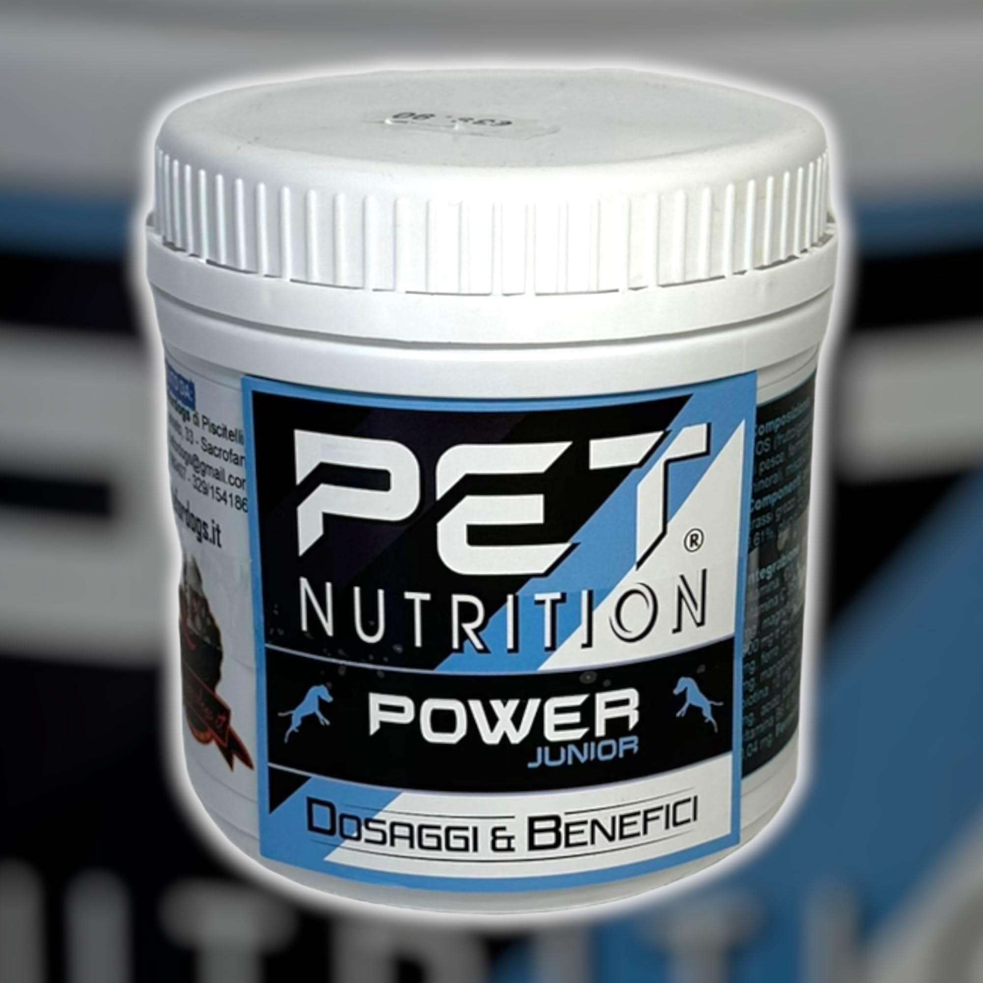 Power Junior 250 Integratore Alimentare per Cuccioli di Cane con Calcio, Vitamine e Fermenti Lattici (250g)