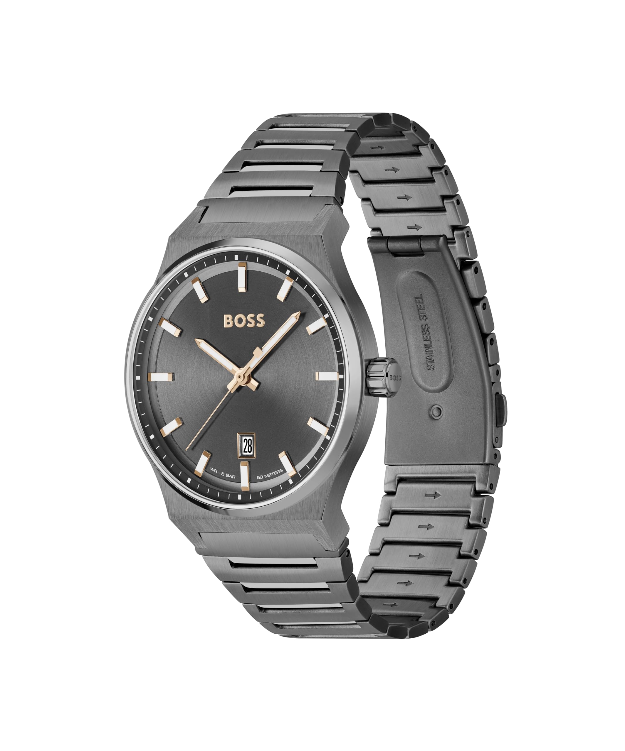 HUGO BOSS Mens Stainless Steel Analog Grey Dial Watch-1514078, Band Color:Gray (B0CHBQ88P5) Amazon Price History, Amazon Price Tracker