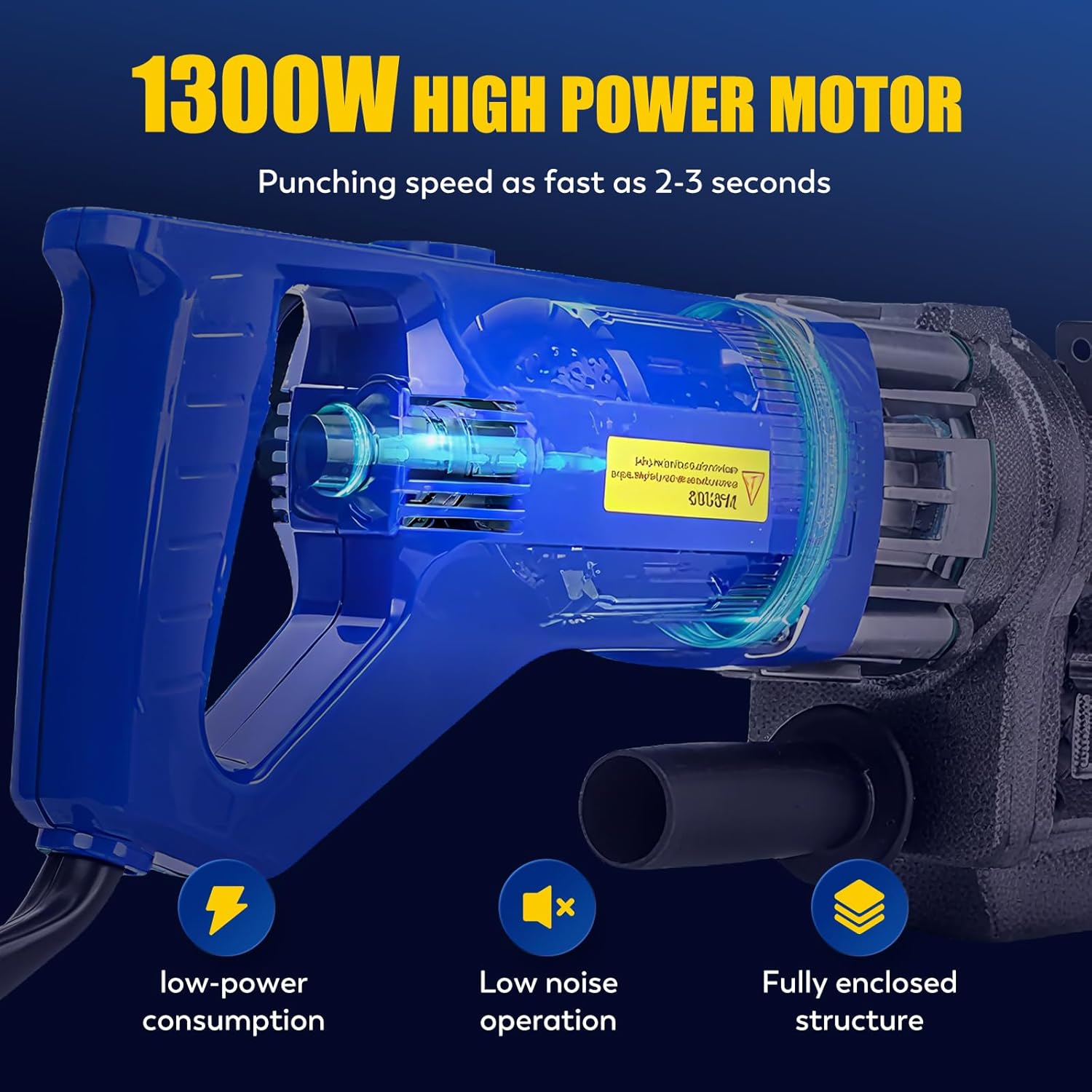 CGOLDENWALL 1300W Hydraulic Hole Punch Electric Hydraulic Hole Punching Tool Hole Digger for Steel Plate Iron Plate Aluminum Plate CE&ROHS Certificate with Pedal 110V