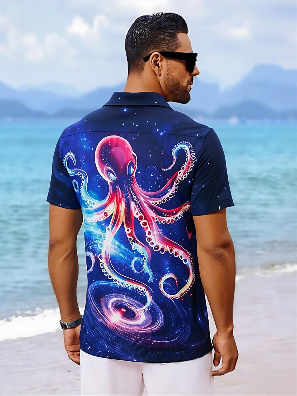 Goodstoworld Men's Novelty Hawaiian Button Down Shirts - Image 6