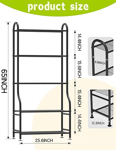 Miniatura 4 de Soporte de metal para plantas de 5 niveles para interiores y exteriores, soporte de flores impermeable para múltiples macetas, soportes resistentes