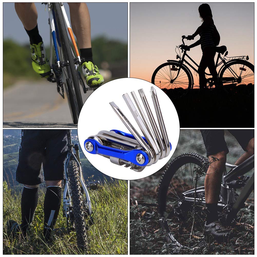 Gavigain Bicycle Repair Tools, 11 in 1 Multifunctional Bike Repair Tools Set with T25 Chain Cutter, Cycling Equipment for Mountain Bicycle