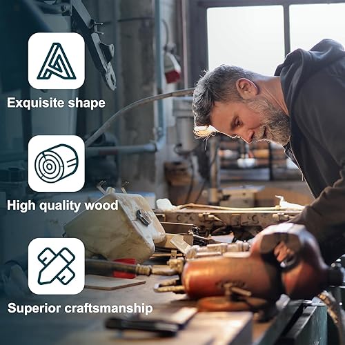 Miniatura 5 de WOODOUNAI Letras de madera azul rústica de 6 pulgadas, letras de madera sin terminar para pared, letras decorativas azules retro de pie, decoración