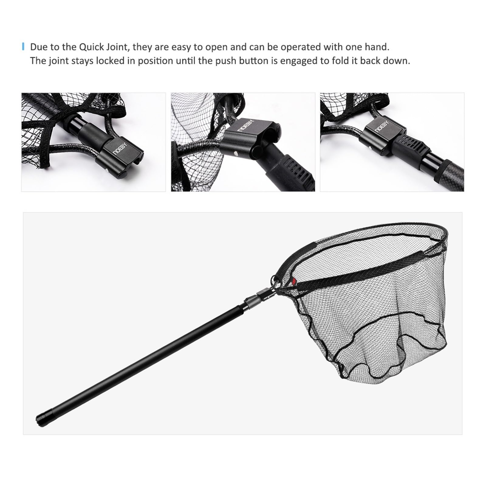 Guadino Pesca Telescopico Guadino con Telaio in Carbonio, Attrezzatura da Pesca, Galleggiante Pieghevole, Lunghezza 122 Cm-326 Cm, 60 Cm X 50 Cm
