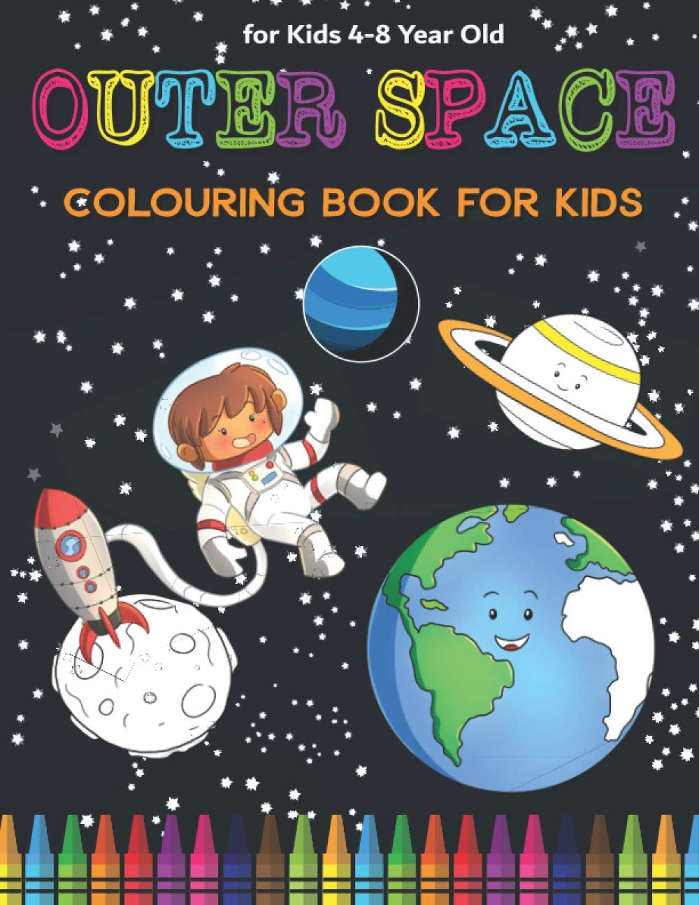 Space Colouring Book for Kids: Fantastic Outer Space Coloring with Planets, Rockets, Astronauts, Aliens & More! Great Gender Neutral Gift.