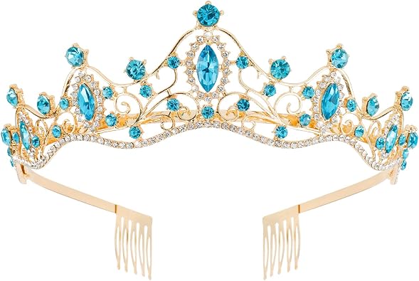Didder Classic Crystal Tiaras and Crowns for Women and Girls Queen Crown Princess Tiara Wedding Birthday Prom Headpiece