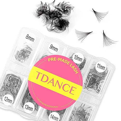 TDANCE 600 abanicos, extensiones de pestañas postizas en abanico de 0.314-0.59 pulgadas, longitud mixta, extensiones de pestañas postizas 5D 8D 10D