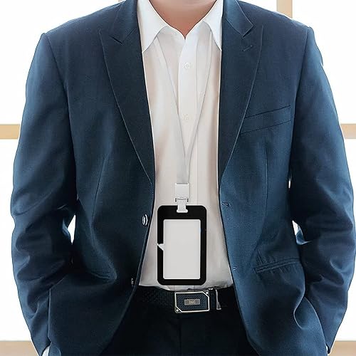 Miniatura 7 de Mapa de la bandera de Nicaragua impreso, tarjetero de identificación vertical con cordón para hombres y mujeres