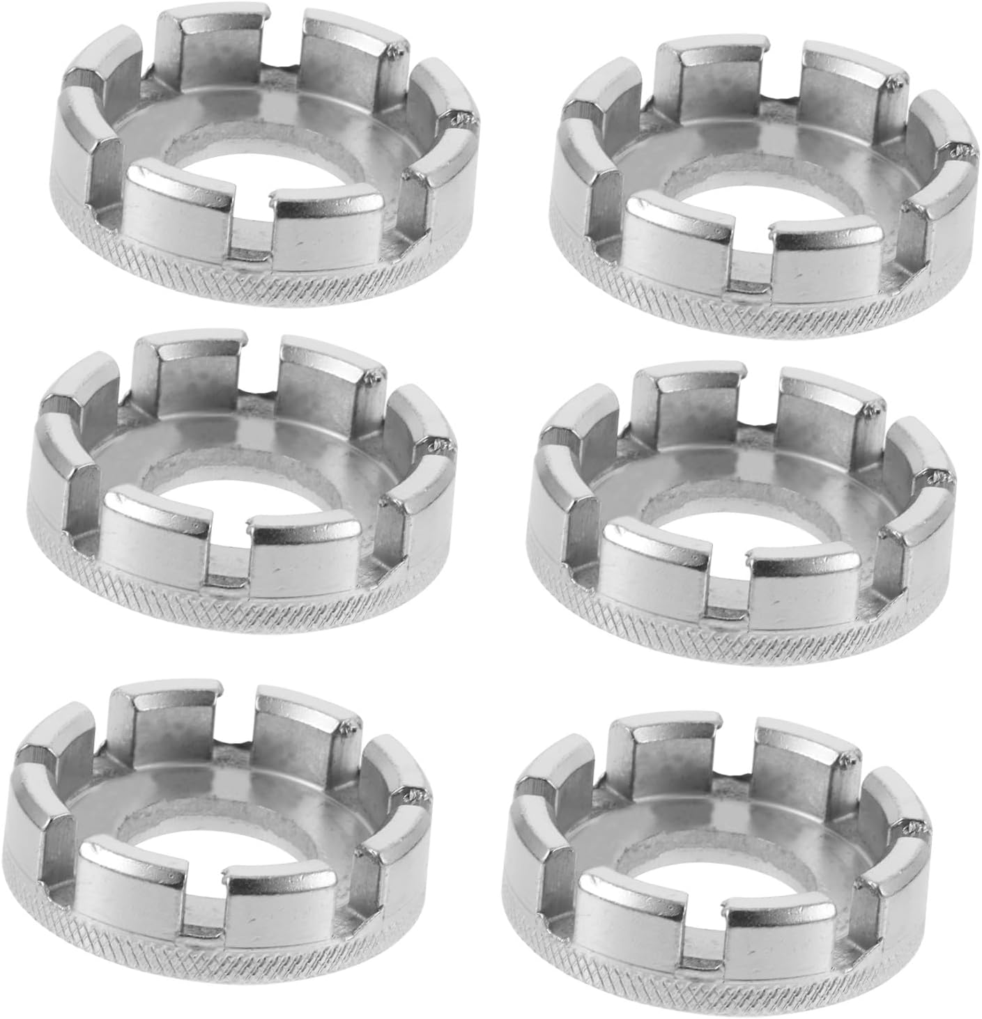 6pcs Way Stainless Steel Bike Spanner Tool for Cycling Wheel Rim Lightweight and Portable Wrench for Tightening and Repairing