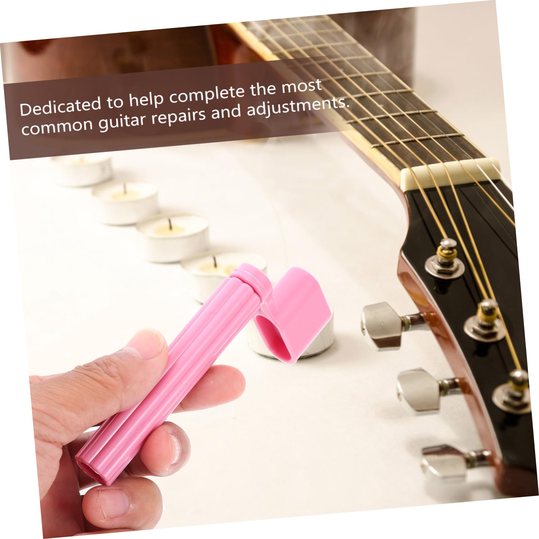 OFFSCH 1Set Guitar String Winder Bridge Pin Saddle Nut for Folk Guitar Durable Material Lightweight Easy to Operate Guitar Accessories