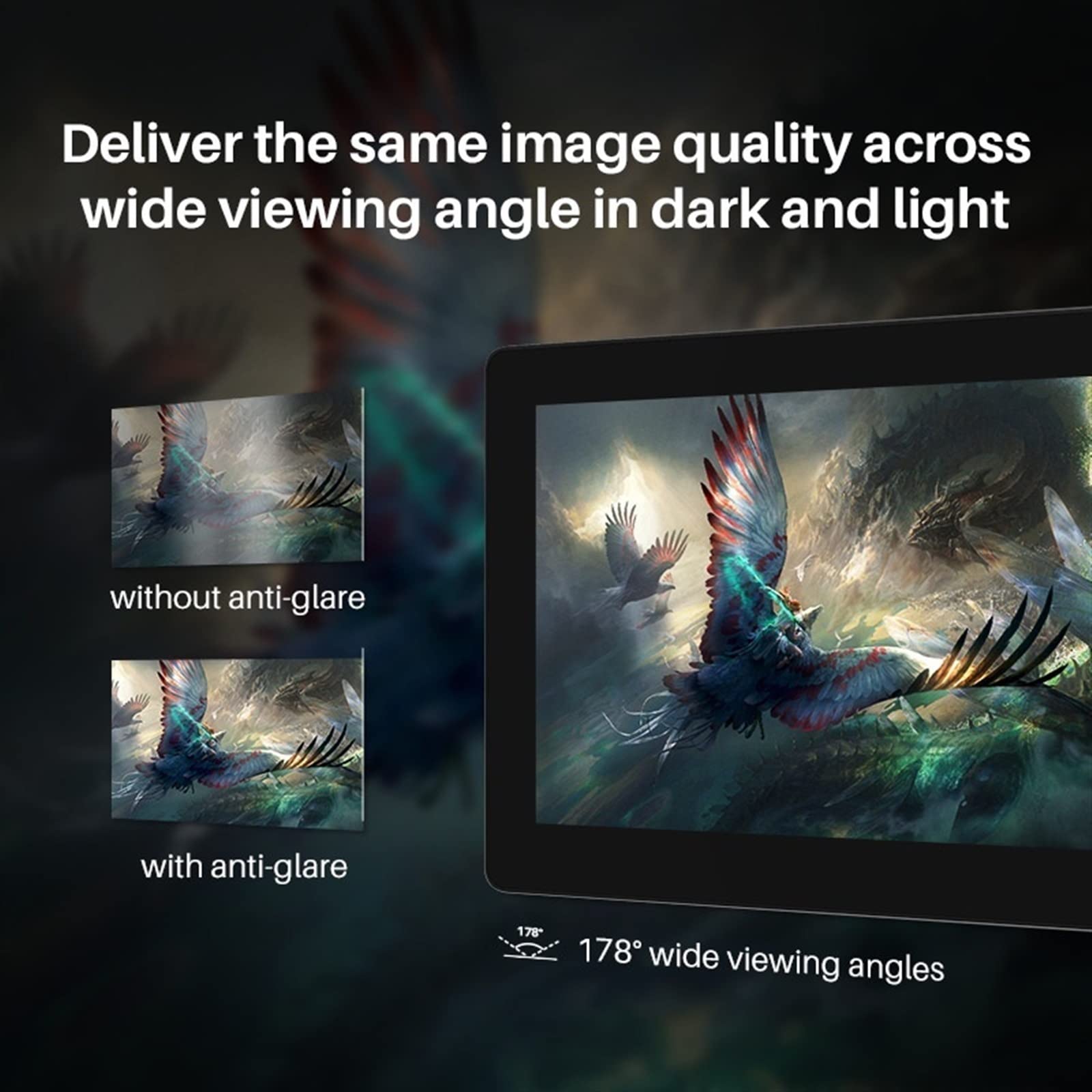 Tavolette grafiche Display for tavoletta Grafica 4K con UHD 145% SRGB 8192 Livelli Funzione Pen&Tilt Senza Batteria