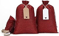 Vista 12 de Tapleap Bolsas de arpillera de 5 x 7 con cordón, 30 bolsas de regalo para envolver recuerdos de Pascua, manualidades, velas, recuerdos