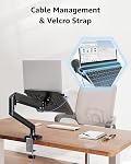 MOUNTUP Laptop Stand for Desk, Adjustable Aluminum Laptops Arm Mount for 14-17 Inch Notebook & 32" Monitor, Laptops Arm for Desk Support for 2.2-19.8lbs, 2-in-1 Laptop Desk Mount with Clamp/Grommet