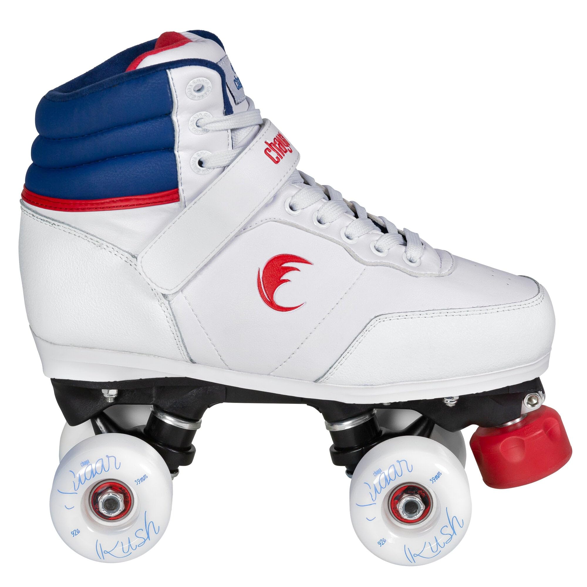 Chaya Rollschuhe Jump 2.0 - Roller Skates für Damen und Herren im Retro-Look für Roller-Disco - Roll-Schuhe in Weiß/Blau