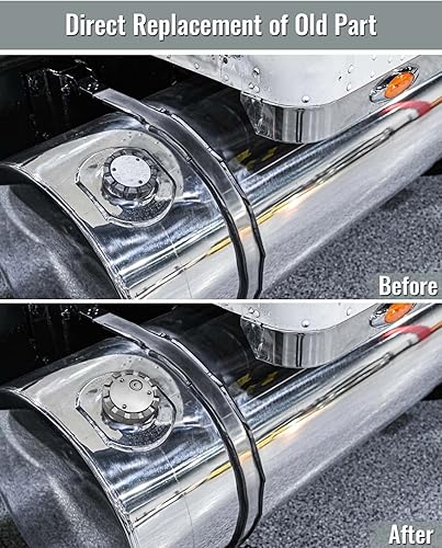 Miniatura 5 de Tapón de combustible diésel con bloqueo de 3 12 pulgadas, rosca de curso de 5.5 TPI para tanque de combustible Kenworth Freightliner Peterbilt