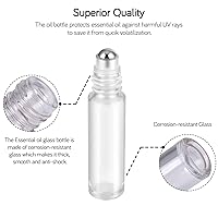 Vista 45 de PrettyCare Paquete de 60 botellas de rodillo de aceite esencial de 0.3 fl oz con bola de rodillo de acero inoxidable – a granel recargable a prueba