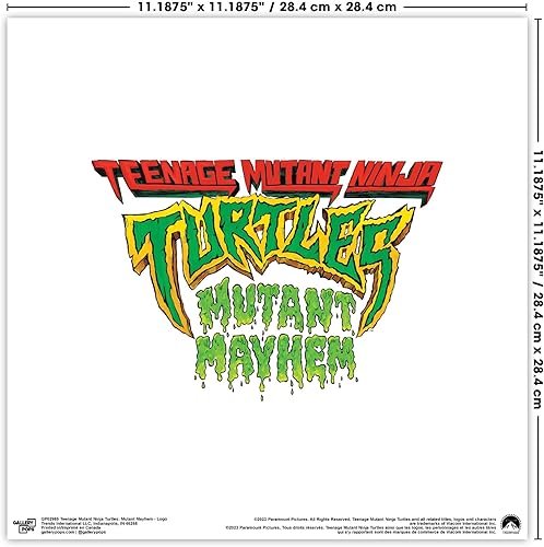 Miniatura 6 de Trends International Gallery Pops Nickelodeon Teenage Mutant Ninja Turtles Mutant Mayhem - Póster de pared con logotipo, 12 x 12 pulgadas, versión