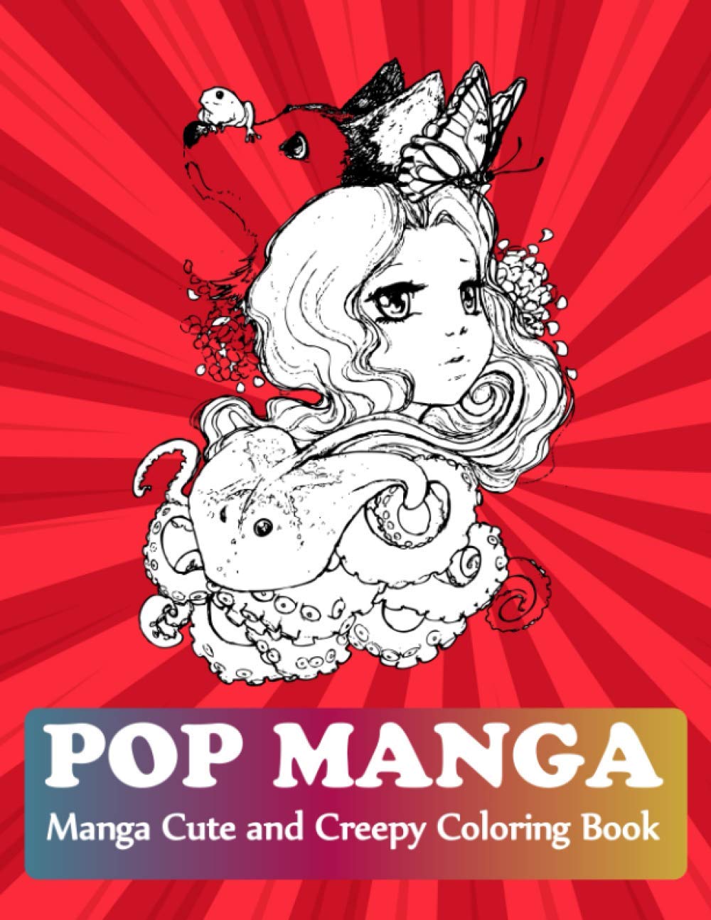 Buy Pop Manga Cute and Creepy Coloring Book: Chibi Girls Coloring Book ...