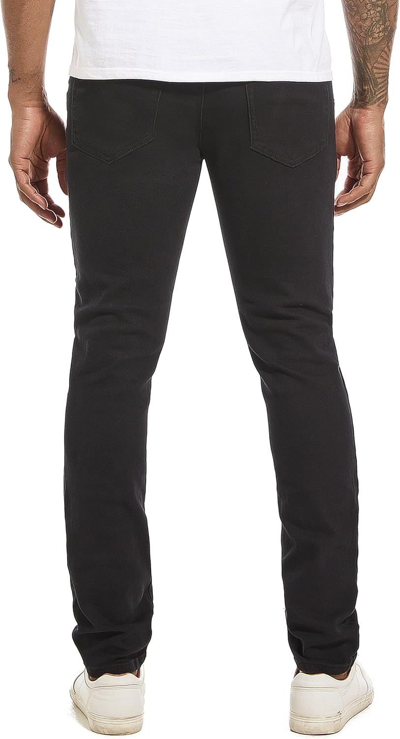 Men's Knee Ripped Slim-Fit Skinny Stretch Cotton Taper Fit Jeans Pants - Image 4