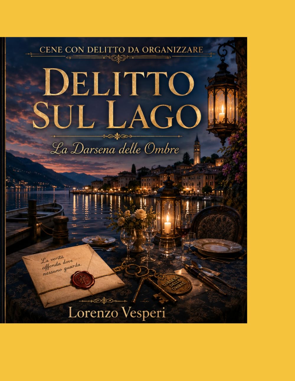 Delitto sul Lago: Cena con delitto estiva con copione, indizi, menù, drink, schede ruolo e materiali stampabili