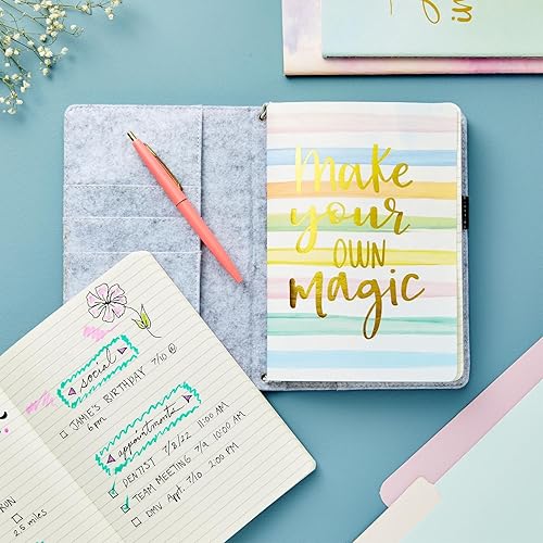 Miniatura 2 de Paper Junkie Cuadernos de diario – Paquete de 6 cuadernos A5 de tapa blanda multicolor, 80 páginas rayadas marfil – Cuadernos inspiradores con