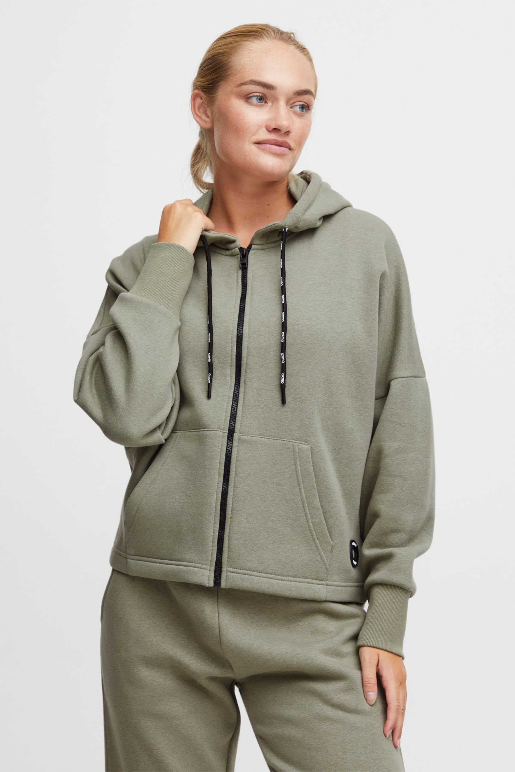 OXMO OXSanice Damen Sweatjacke Kapuzenjacke Hoodie mit Kapuze