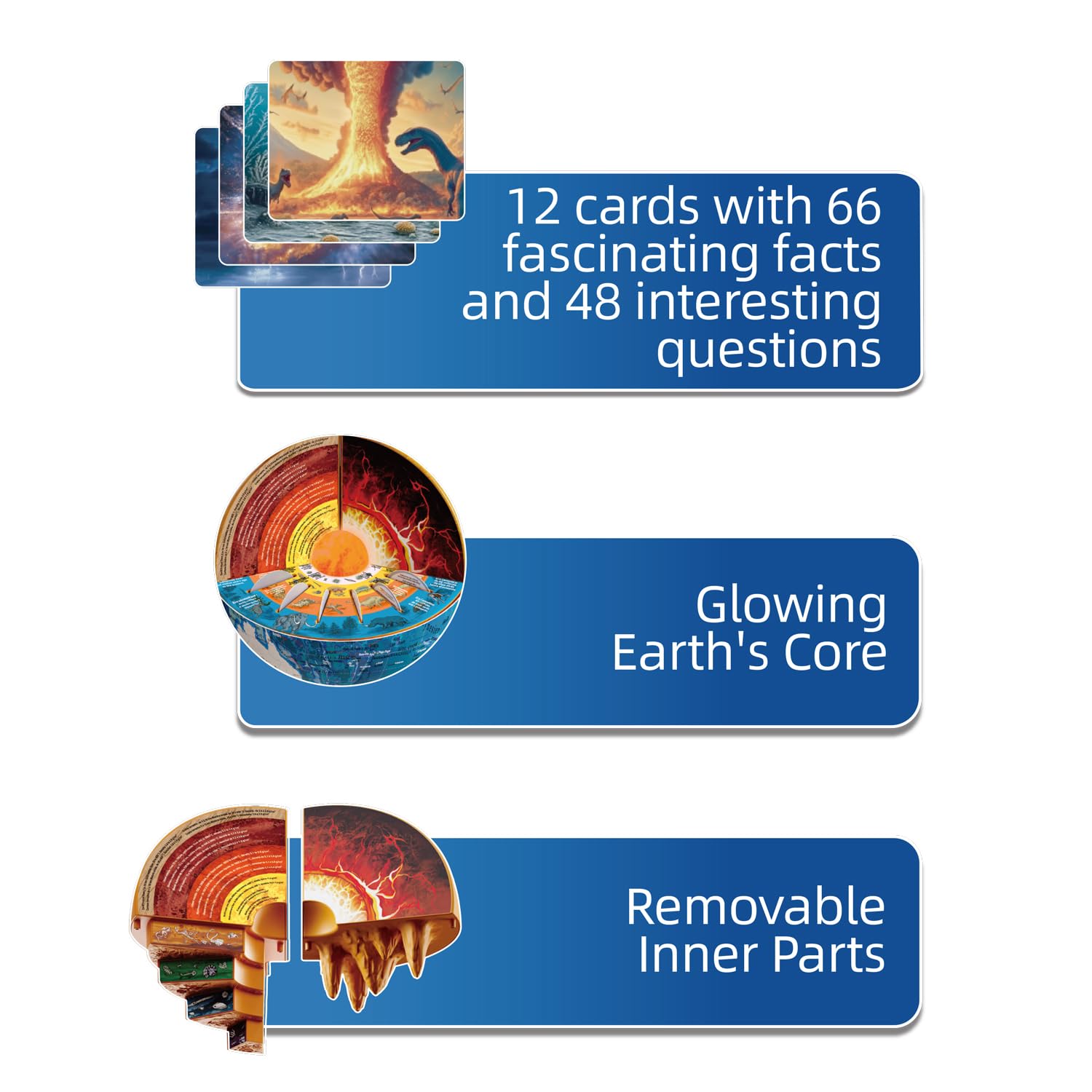 Canal Toys - So Science - Interaktywny globus eksploracyjny 3D dla dzieci od 6 lat - Quiz dźwiękowy - Geografia i kultury świata - Mapy audio - Gra edukacyjna STEM - PL/en - COS 003FR