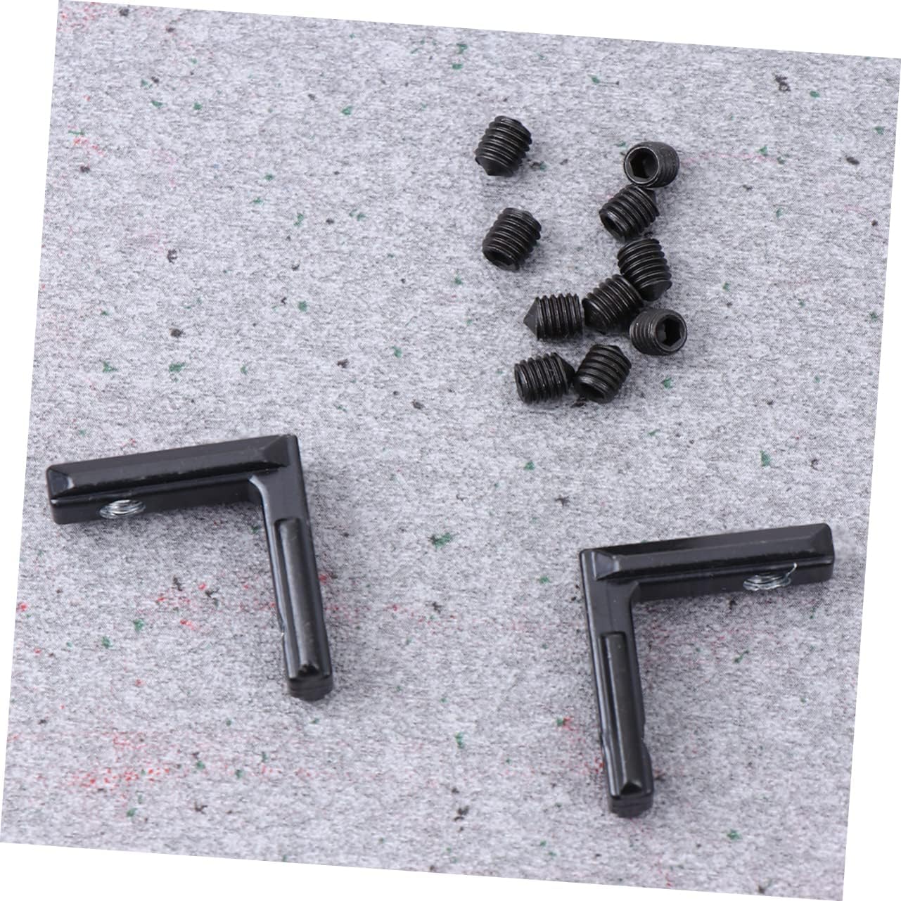 Black Aluminum Alloy T Slot L Shape Connector 20pcs Bracket