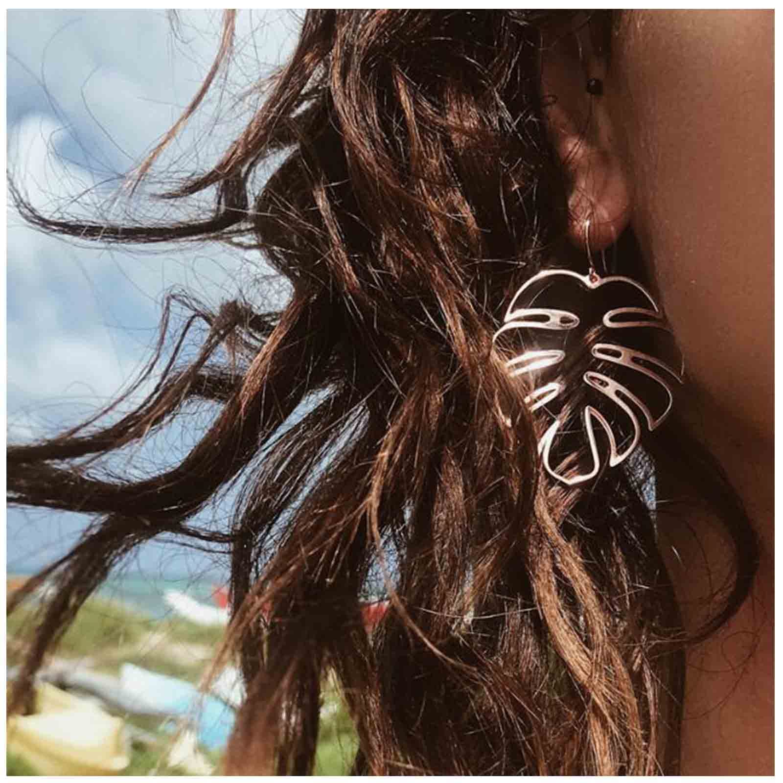 Inateannal Boho Filigrana Foglia Goccia Orecchini Argento Foglia Lampadario Orecchini A Grappolo Foglia Gancio Orecchini Etnici Super Leggero Orecchini Gioielli Per Donne E Ragazze