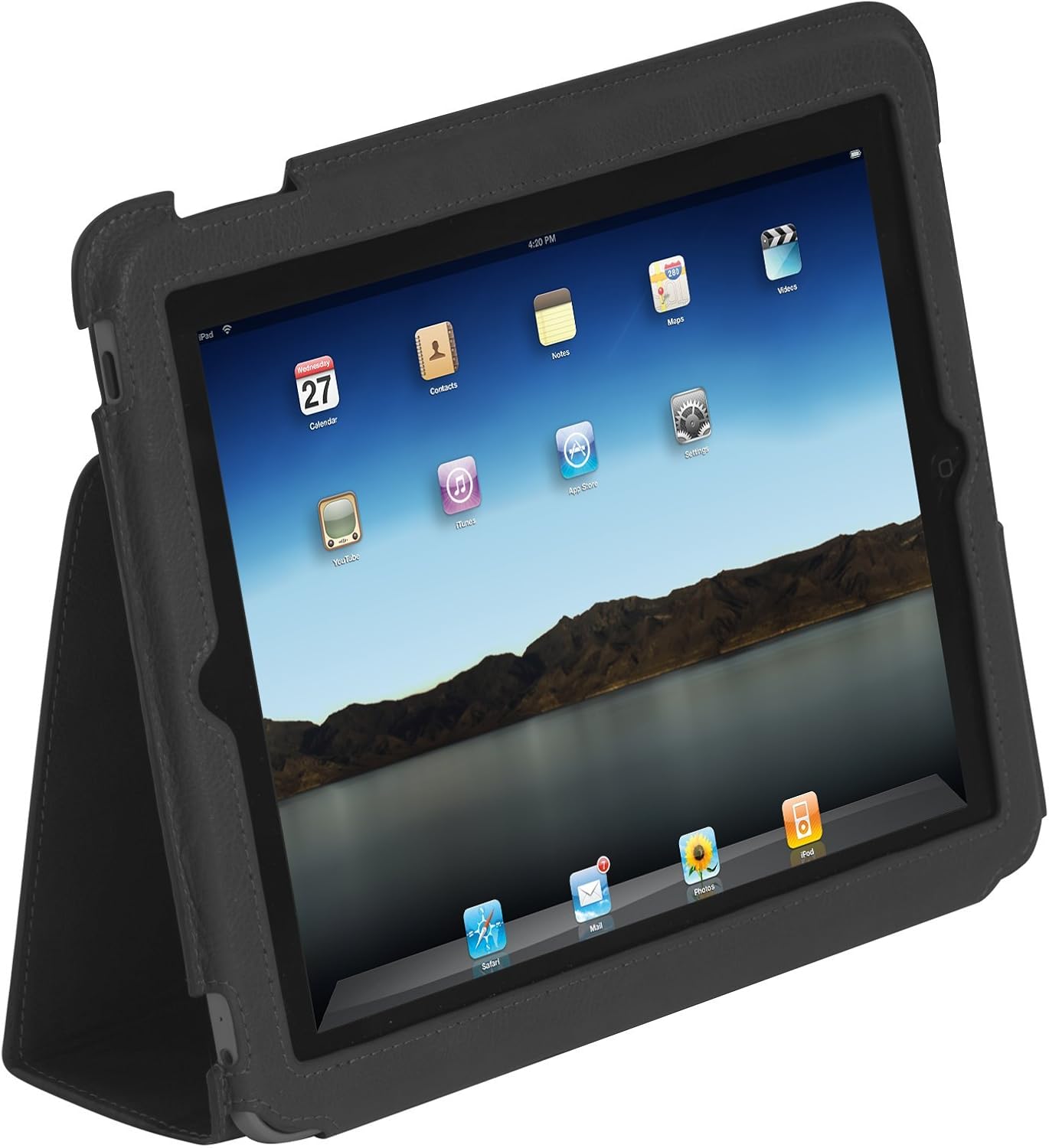 iHome IH-IP1102R Slim Fit Folio for iPad 2/3/4, Black