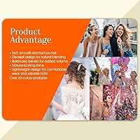 Vista 8 de Full Shine - Extensiones de cabello humano real con cinta adhesiva invisible y trama de piel sin costuras, rubio, color 16 con reflejos color 22